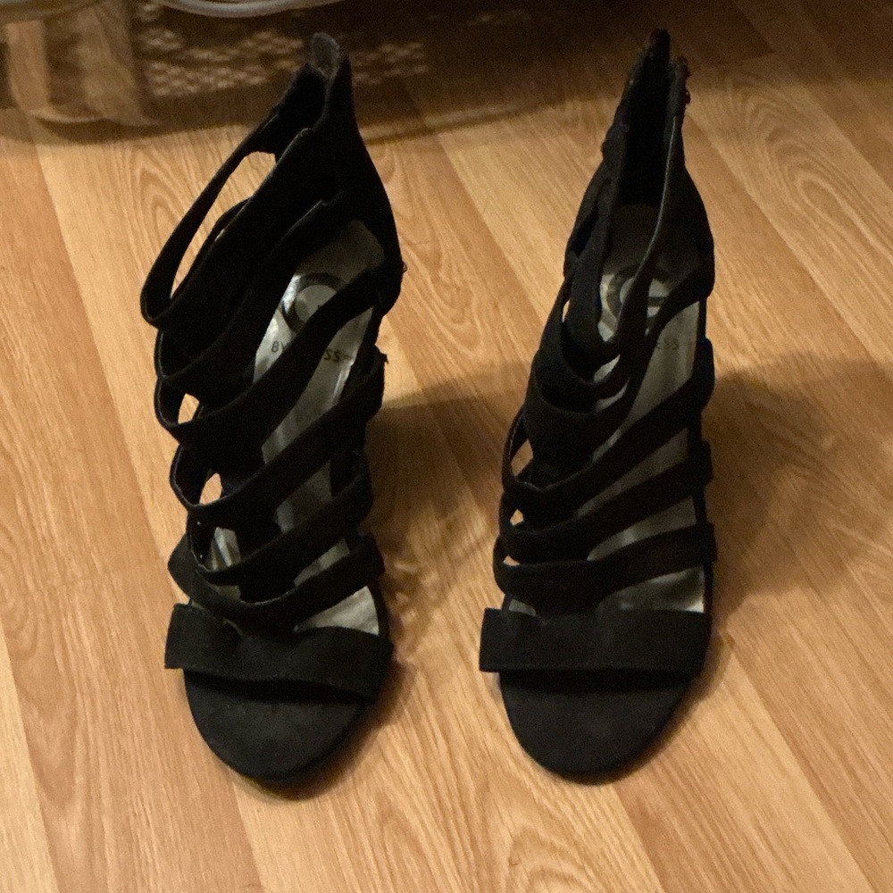 Guess Elegant Black Strappy Heels